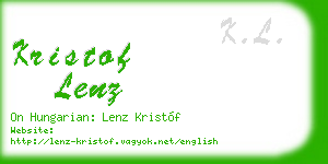 kristof lenz business card