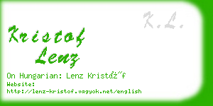 kristof lenz business card